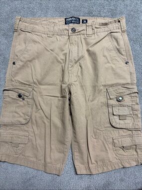 Men's Khaki Cargo Shorts - 34